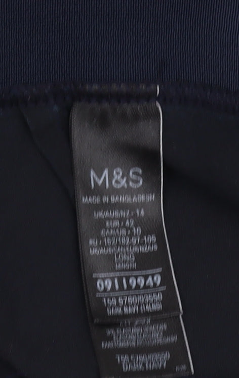 Marks and Spencer Women's Blue Trousers, Size 14