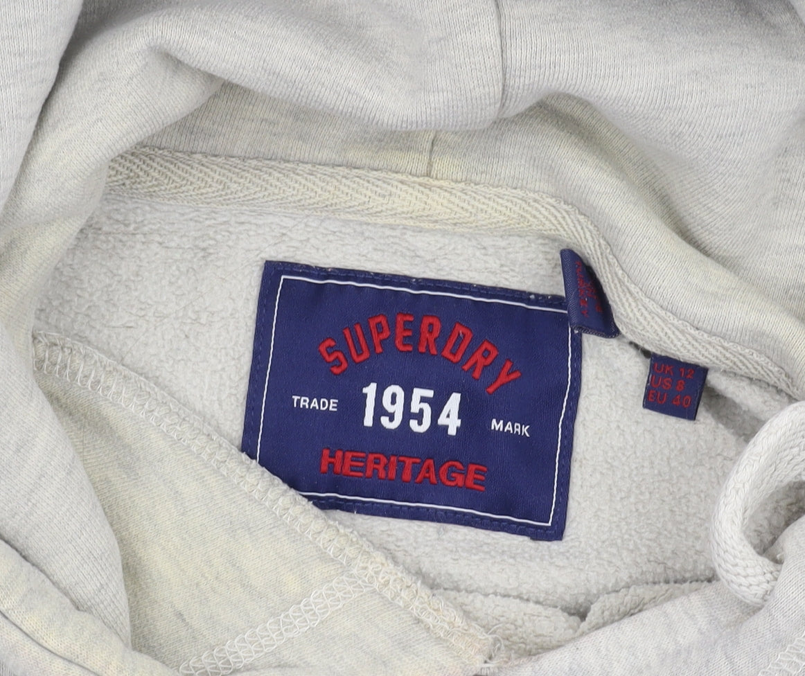SuperDry Women's Beige Pullover Hoodie Size 12