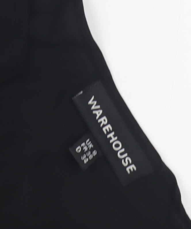 Warehouse Women’s Black A-Line Ruffle Dress Size 6