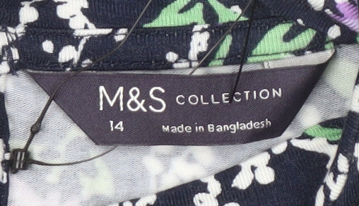 Marks and Spencer Women's Multicoloured Floral Dress Size 14