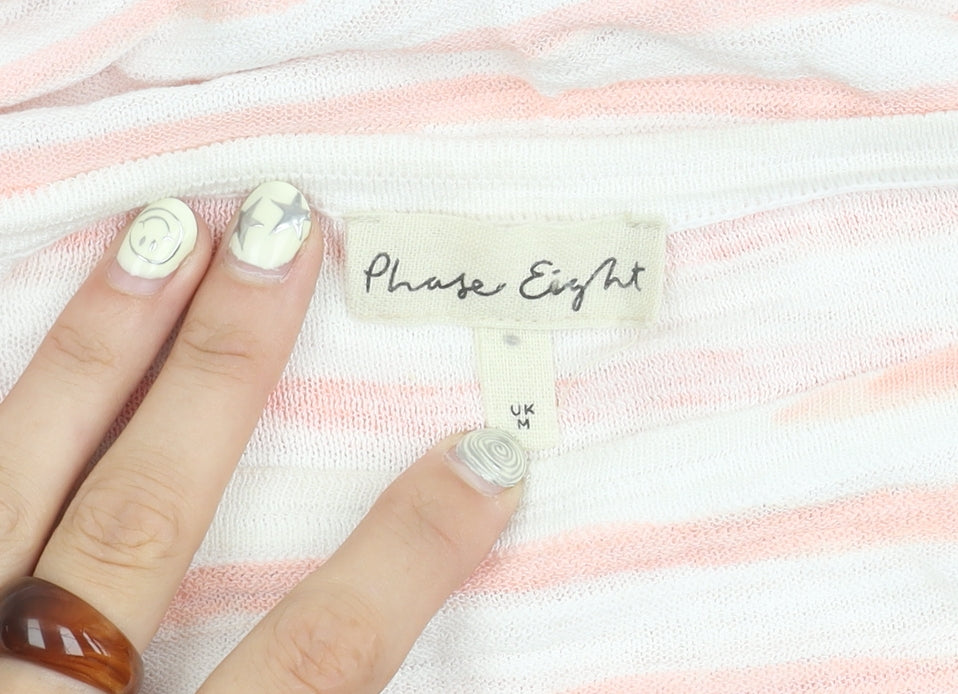 Phase Eight Women's Striped Knit Top, M, 3/4 Sleeve