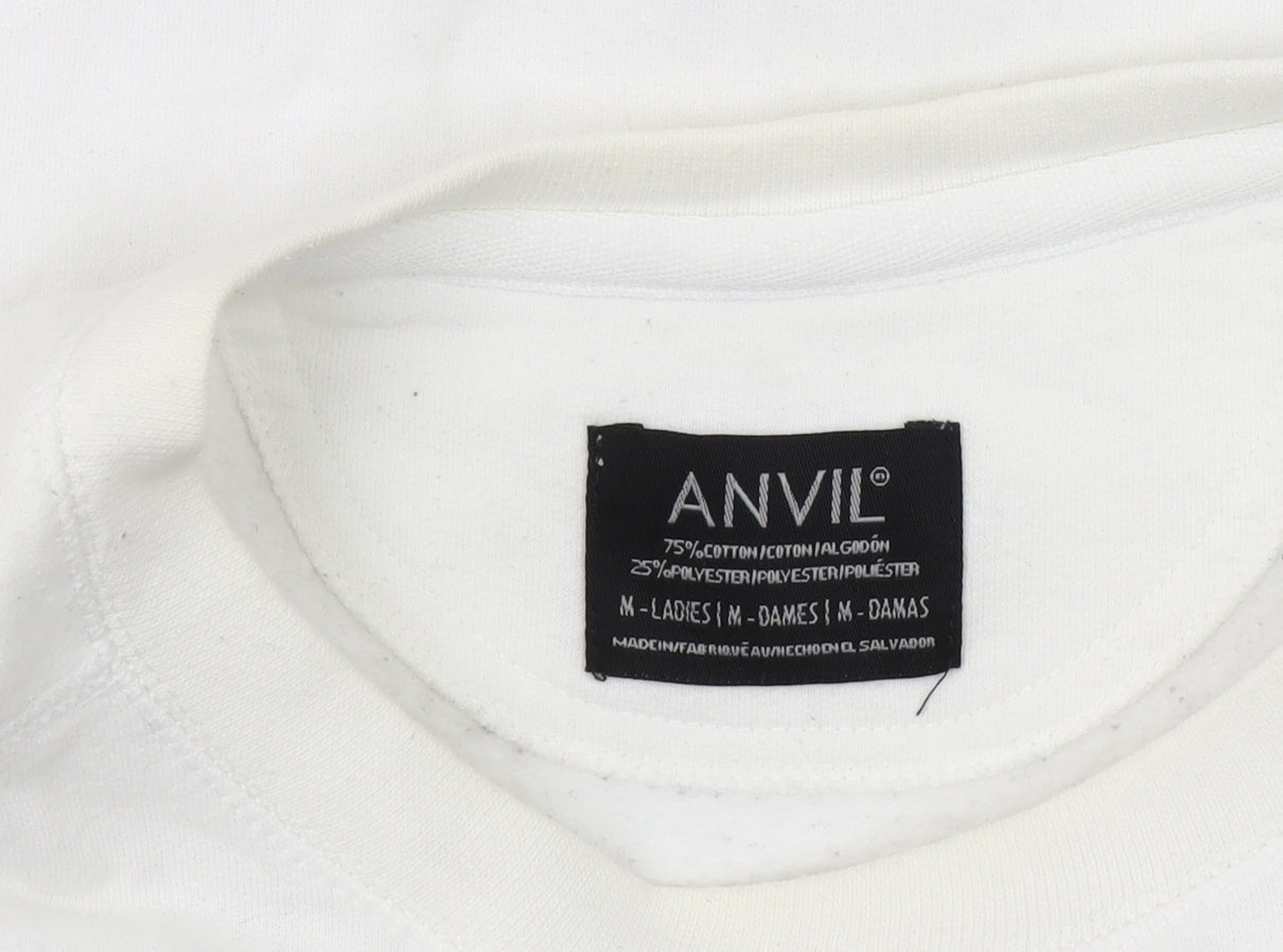 Anvil Women's White Pullover Sweatshirt M