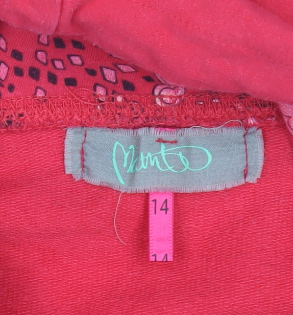 Mambo Red Women's Pullover Hoodie, Size 14, Cotton