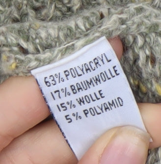 Country Blue Women's Grey Full Zip Cable-Knit Jumper XL