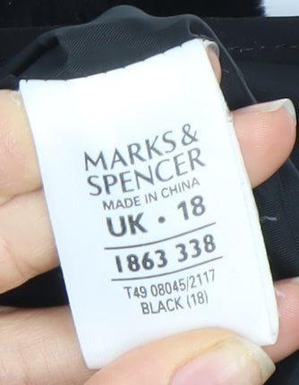 Marks and Spencer Women's Black Regular Fit Jacket 18