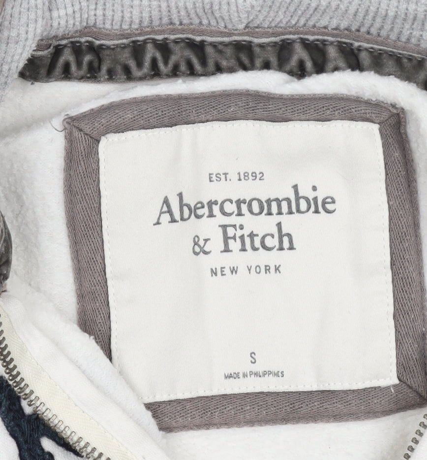 Abercrombie & Fitch Women's White Hoodie S Full Zip