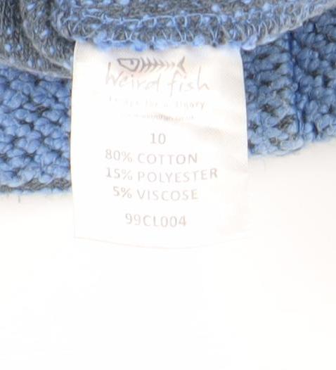 Weird Fish Women's Blue Size 10 High Neck Sweatshirt