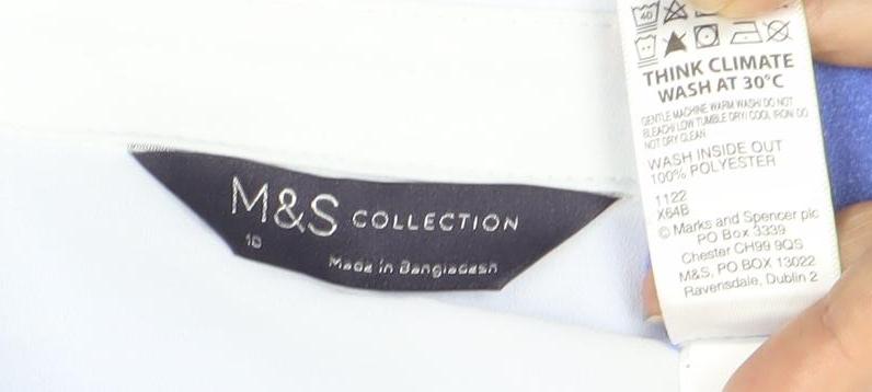 Marks and Spencer Women Blue Button-Up Shirt UK 12
