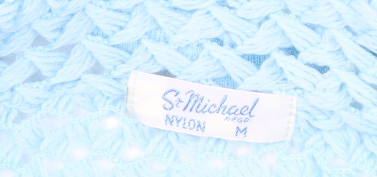 St Michael Women's Blue Cardigan, Size M, Button Accent