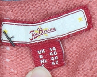 Joe Browns Women's Pink Floral Cardigan Size 14