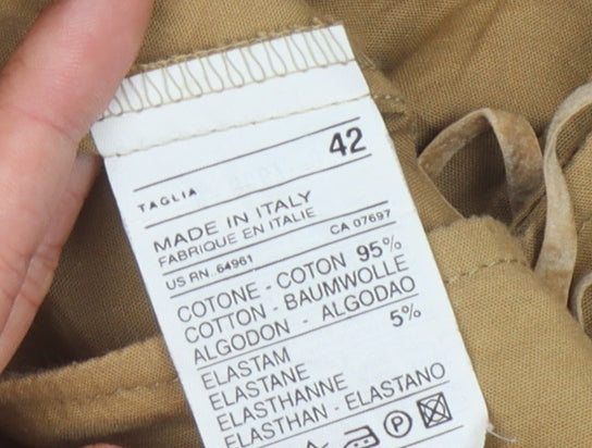 United Colors of Benetton Women's Beige Lace-Up Skirt Size 14