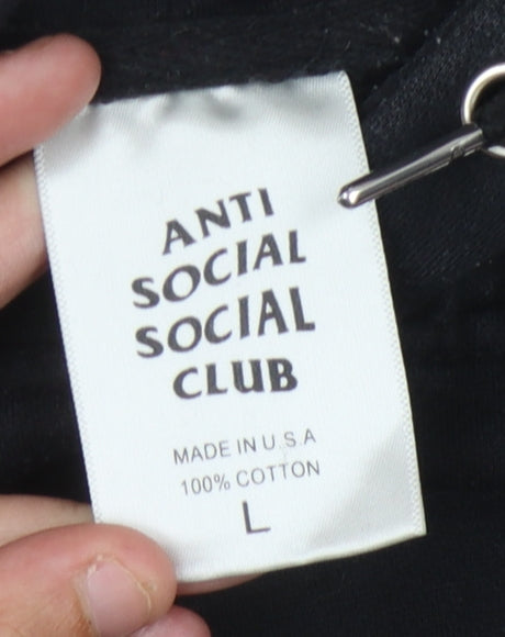 Anti Social Social Club Unisex Black Hoodie Large