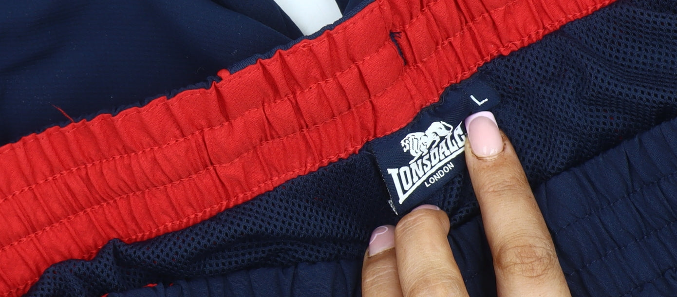 Lonsdale Men's Blue Athletic Gym Shorts L