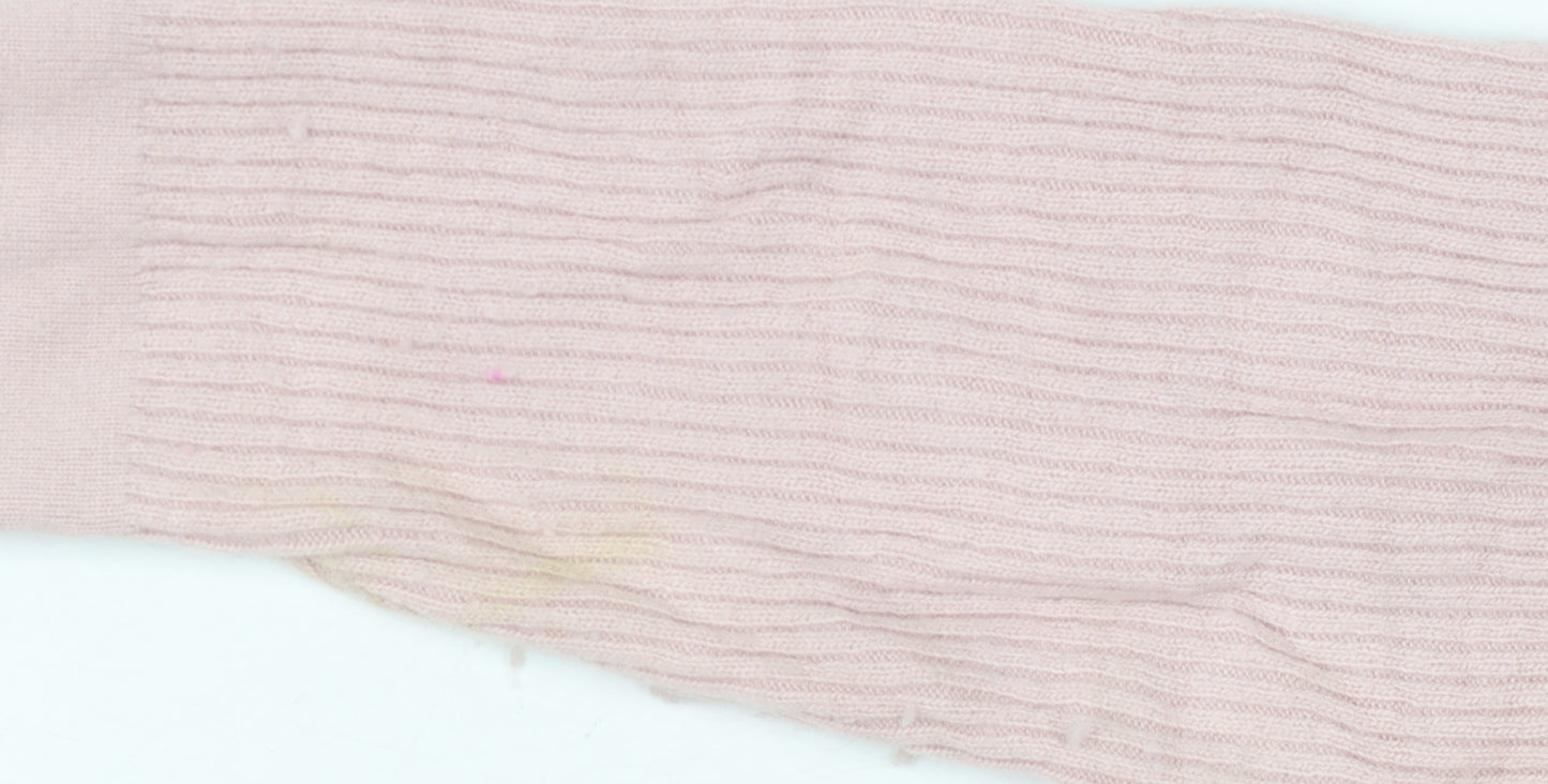 White Stuff Women’s Pink Cotton Wool Pullover Jumper Size 10