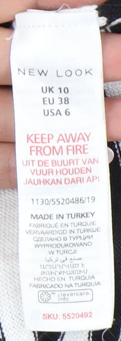 New Look Women's Black Striped Pullover Jumper