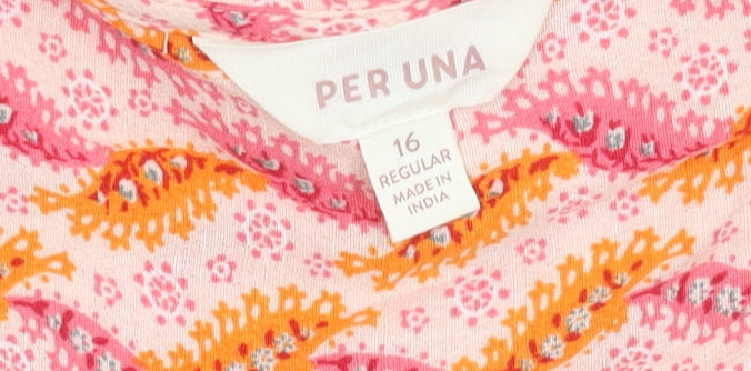 Marks and Spencer Women's Pink Floral Knee Dress
