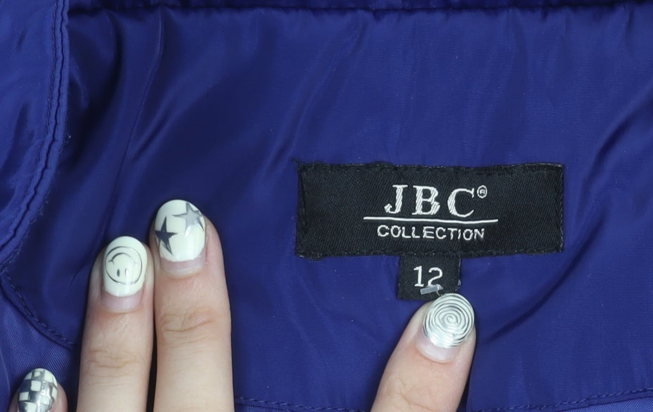 JBC Women's Blue Hooded Jacket Size 12