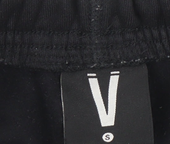 V Women's Black Athletic Shorts, Size S, Elastic Waist