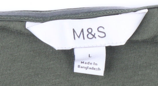 Marks and Spencer Women's Green Tube Top L - Casual Wear