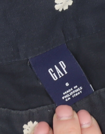 GAP Women's Black A-Line Knee Length Skirt, Size 6