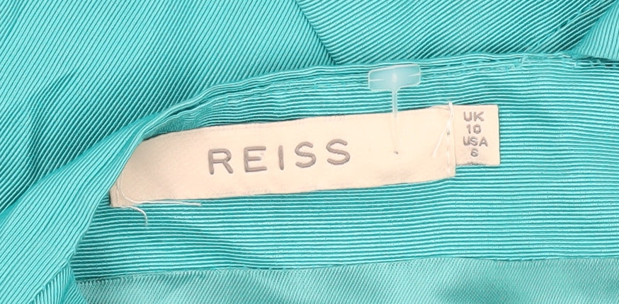 Reiss Women's Green Fit & Flare Dress Size 10