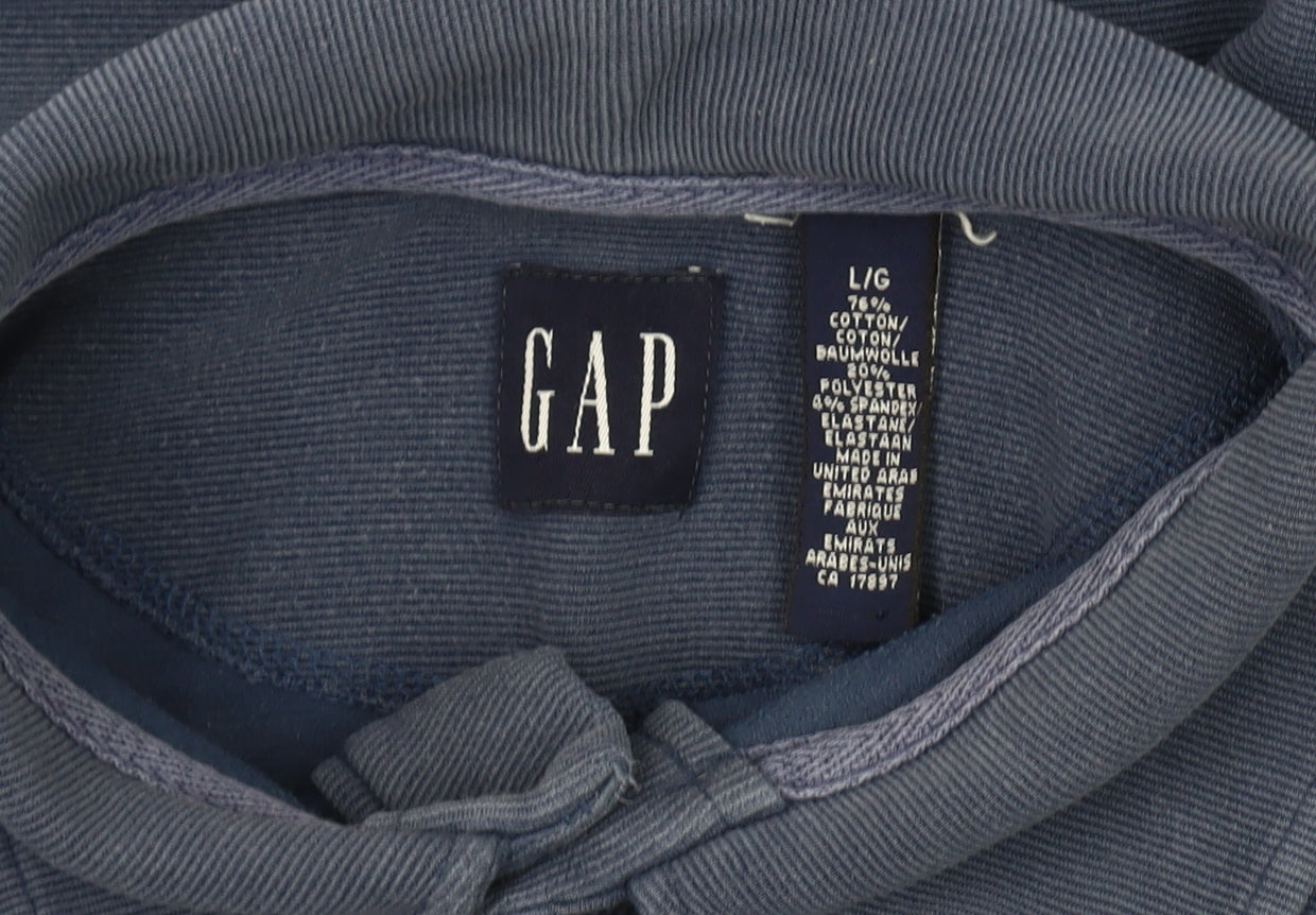 GAP Men's Blue Collared Pullover Sweatshirt L
