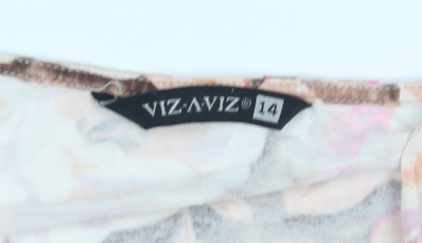 VIZ-A-VIZ Women’s Multicoloured Floral Top Size 14