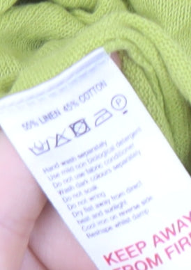 Missoni Women's Green Cardigan, Size 12, V-Neck, Linen Blend