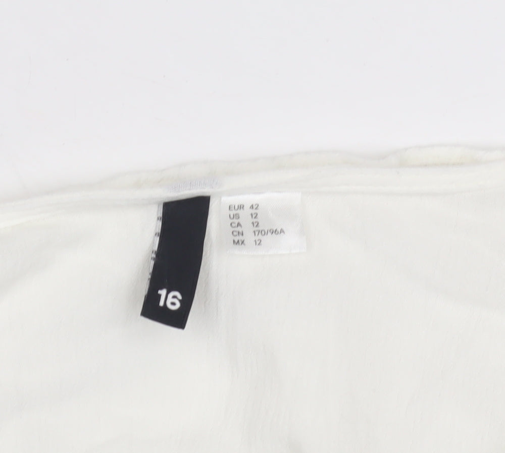 Women's White Lace Peasant Blouse