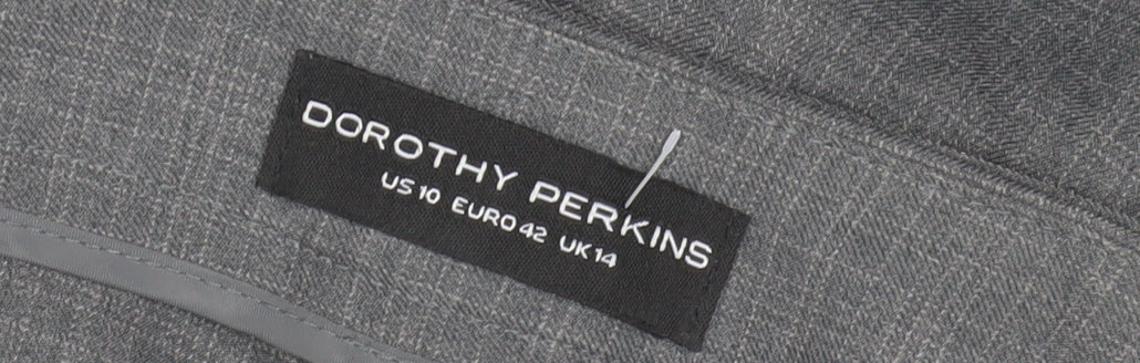 Dorothy Perkins Women's Grey Trousers, Size 14, Belted Style
