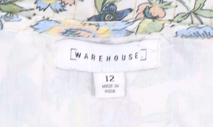 Warehouse Women’s Multicoloured A-Line Midi Dress Size 12