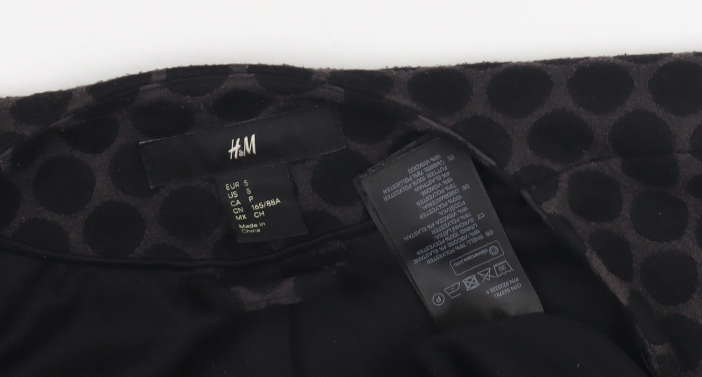 H&M Women’s Black Geometric Blazer, Size S, Casual