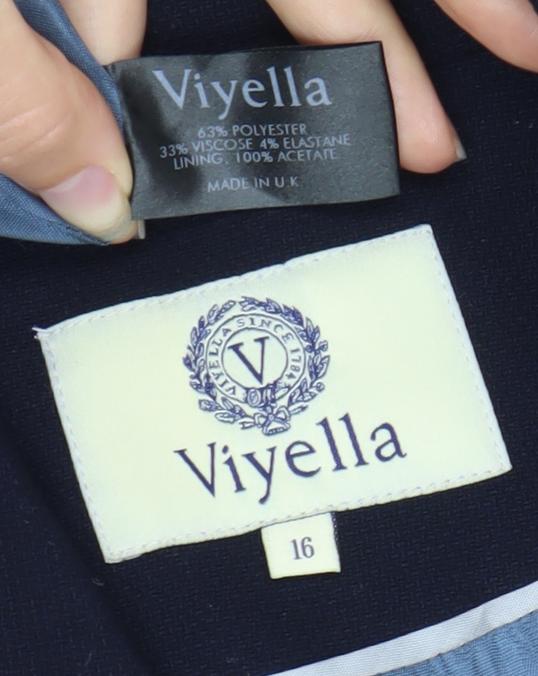 Viyella Women's Black Blazer - Size 16