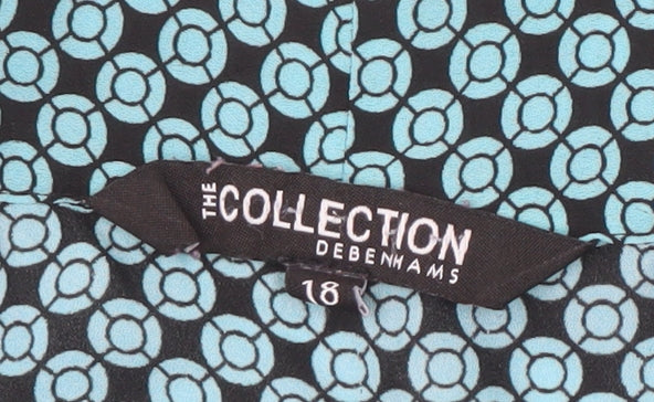 Debenhams Women's Blue Geometric Blouse Size 18