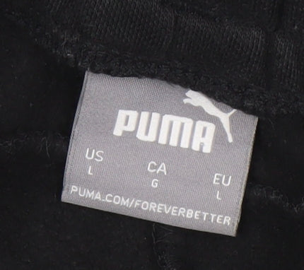 Puma Men's Black Joggers L Regular Fit
