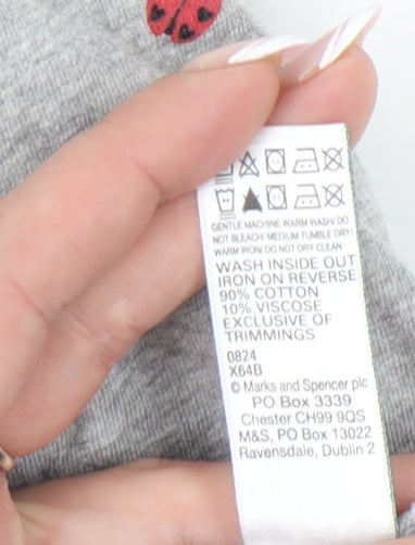 Marks and Spencer Women's Grey Pyjama Top S