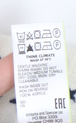 Marks and Spencer Women's Ivory Star Jumper Size 14