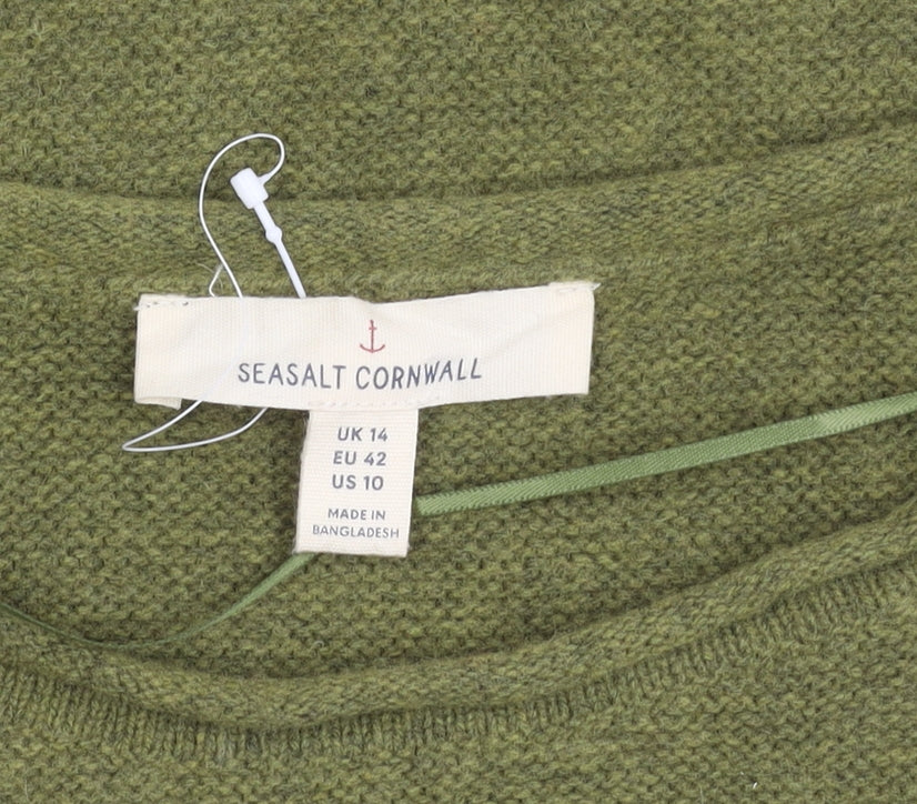 Seasalt Cornwall Women's Green Pullover Jumper Size 14
