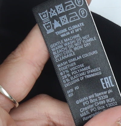 Marks and Spencer Women's Black Pencil Skirt Size 14