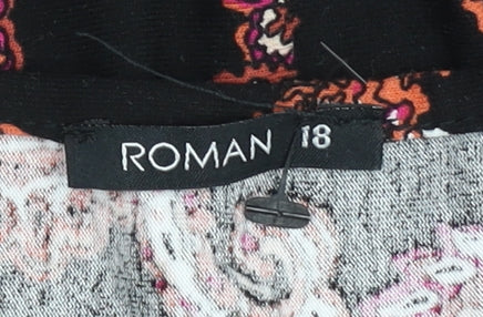 Roman Women's Paisley Top Size 18 Multicoloured 3/4 Sleeve
