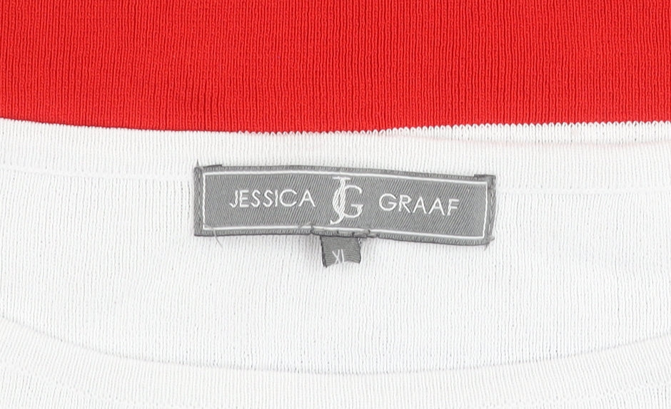 Jessica Graaf Women's XL Striped Knit Top, Long Sleeve