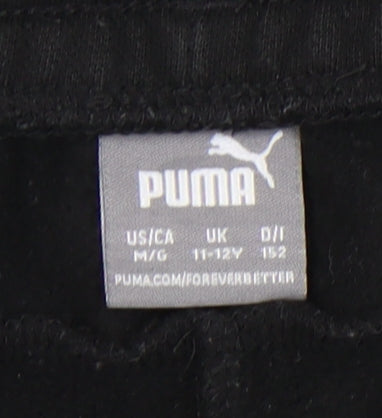 Puma Boys Black Track Pants M Camouflage Sports