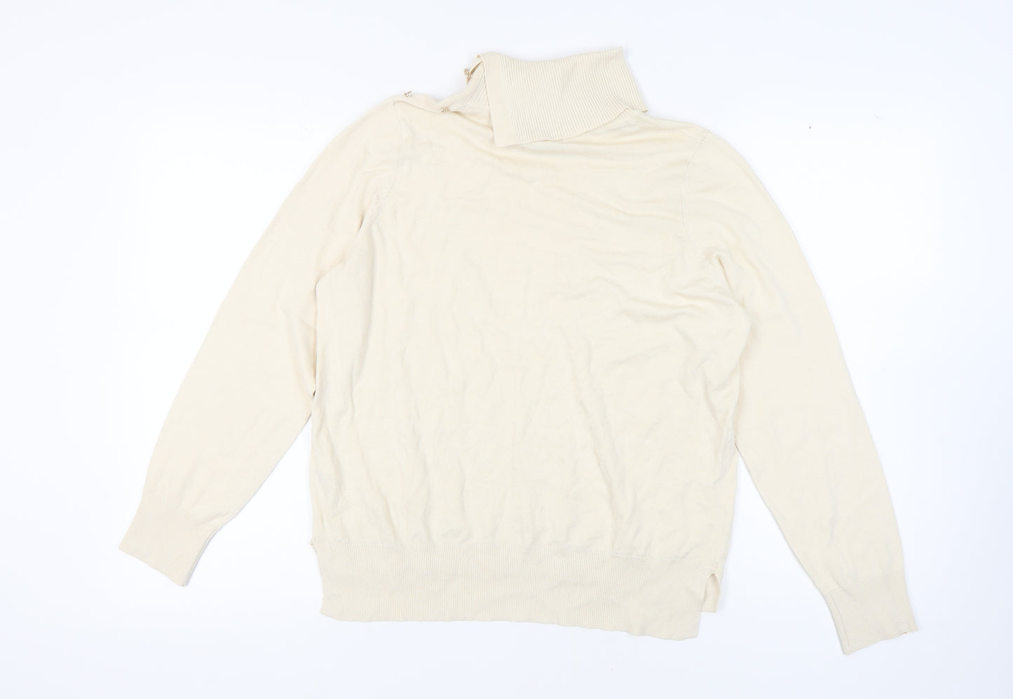 Next Women's Ivory Roll Neck Jumper L