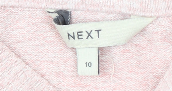 Next Women's Pink Crew Neck Pullover Jumper Size 10