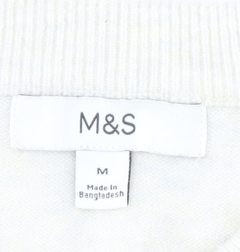 Marks and Spencer Women’s Brown Striped Pullover Jumper M