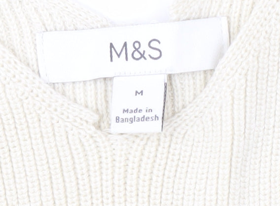 Marks and Spencer Beige V-Neck Sleeveless Knit Jumper