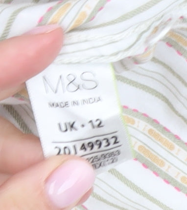 Marks and Spencer Women's Striped Button-Up Shirt
