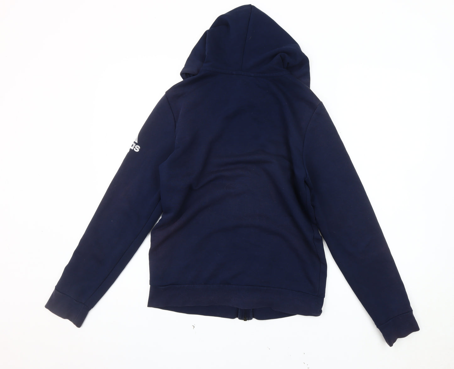 Adidas Unisex Blue Hoodie Jacket M Logo Sports Zip