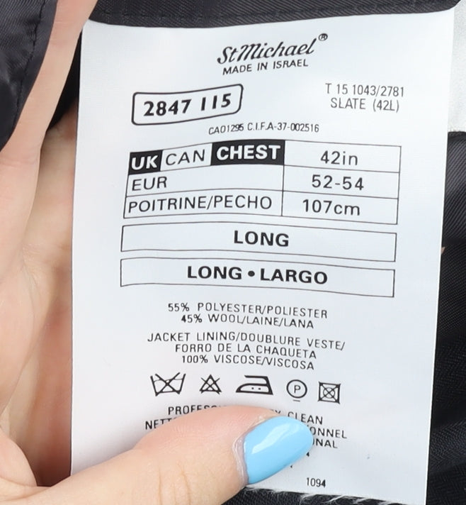 Marks and Spencer Men's Black Blazer 42L