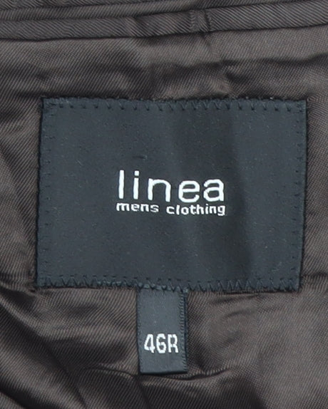 Linea Men's Brown Linen Blazer 46 Regular